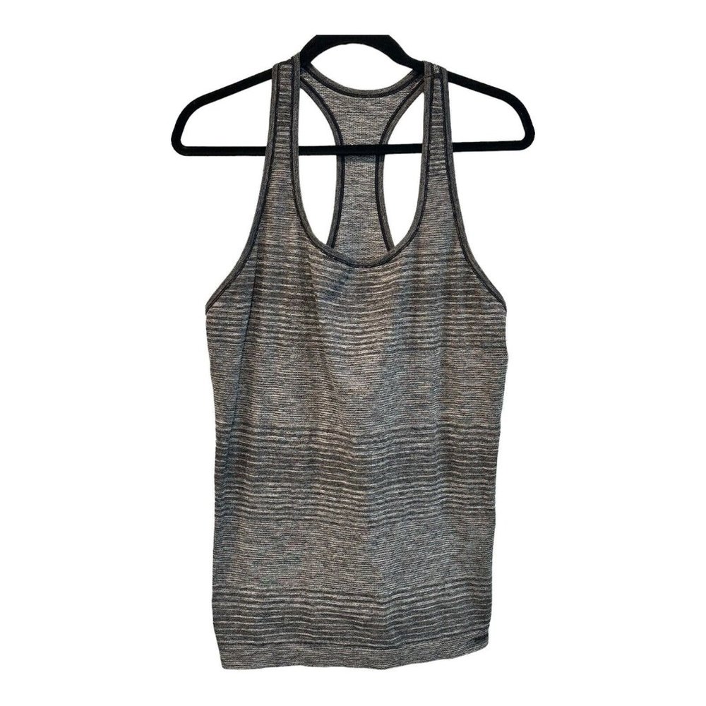 Patagonia Gray Striped Racerback Tank Top